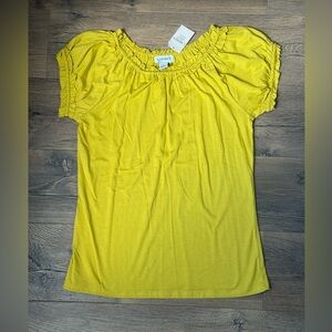 Carmen Marc Volvo Half Sleeve Tunic Lime Green/Yellow Size L NWT
